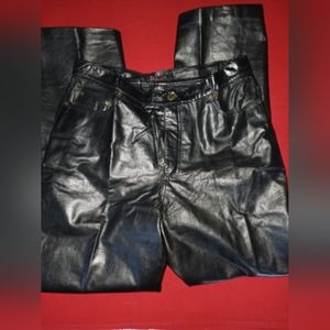 high-waisted Lined leather pants by New York & company